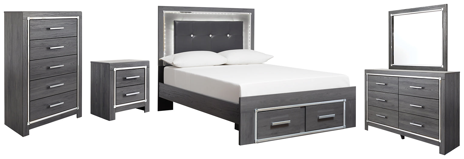 Baystorm Full Panel Bed with 2 Storage Drawers