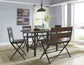 Kavara Counter Height Dining Table and 4 Barstools and Bench
