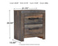 Drystan Full Bookcase Bed with 2 Storage Drawers with Mirrored Dresser and 2 Nightstands