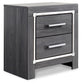 Lodanna Queen Panel Bed with 2 Storage Drawers with Mirrored Dresser and Nightstand