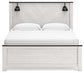 Schoenberg King Panel Bed with Mirrored Dresser, Chest and 2 Nightstands
