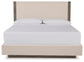 Anibecca King Upholstered Bed with Mirrored Dresser and 2 Nightstands