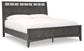 Montillan King Panel Bed with Mirrored Dresser