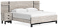 Vessalli King Panel Bed with Mirrored Dresser