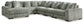 Lindyn 6-Piece Sectional with Ottoman