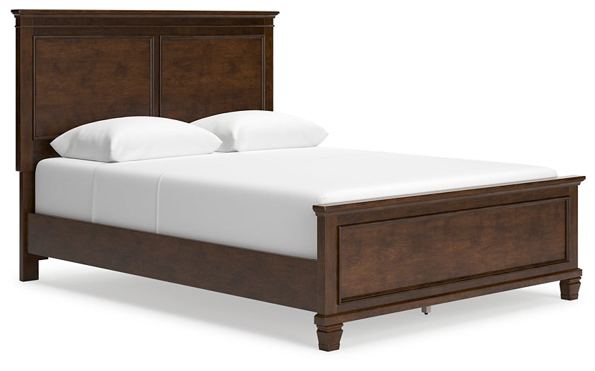 Danabrin Queen Panel Bed with Mirrored Dresser and 2 Nightstands