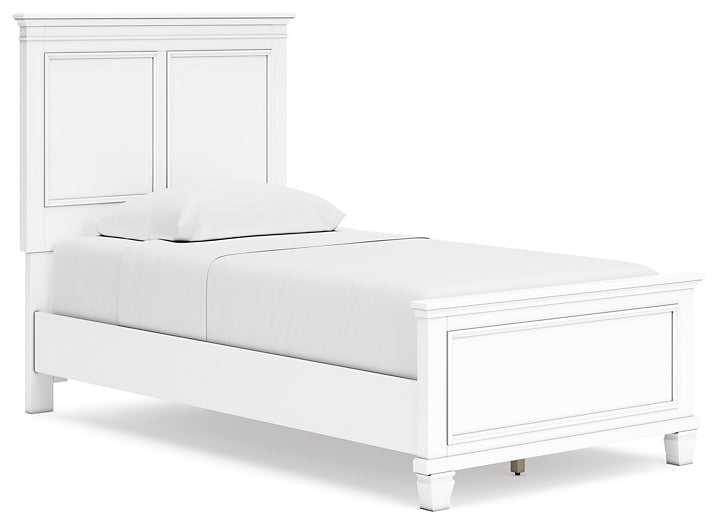 Fortman Twin Panel Bed with Mirrored Dresser and 2 Nightstands