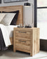 Hyanna King Panel Headboard with Mirrored Dresser, Chest and 2 Nightstands